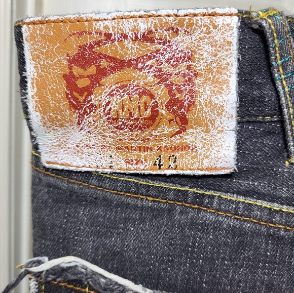 RMC Red Monkey Company Embroidered Jeans Martin Ksohoh Size 42 Statement Denim - Picture 5 of 11